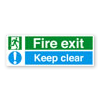 Fire Exit - Keep Clear Sign