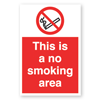 No Smoking Area Sign